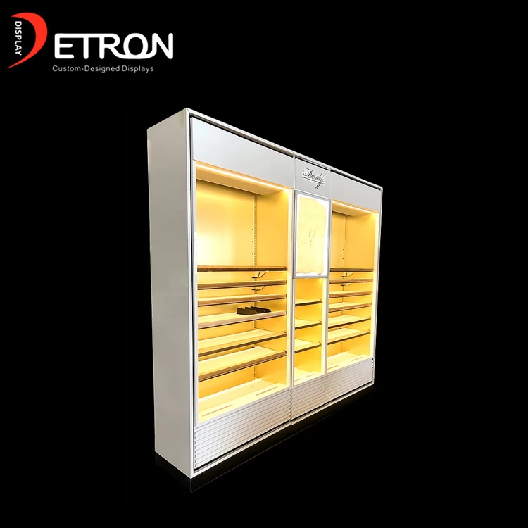 China OEM/ODM Design retail store wooden flooring tiers display cabinet for cosmetic manufacturer