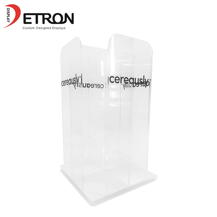 China OEM custom countertop rotating paper cup holder plastic cup acrylic display rack manufacturer