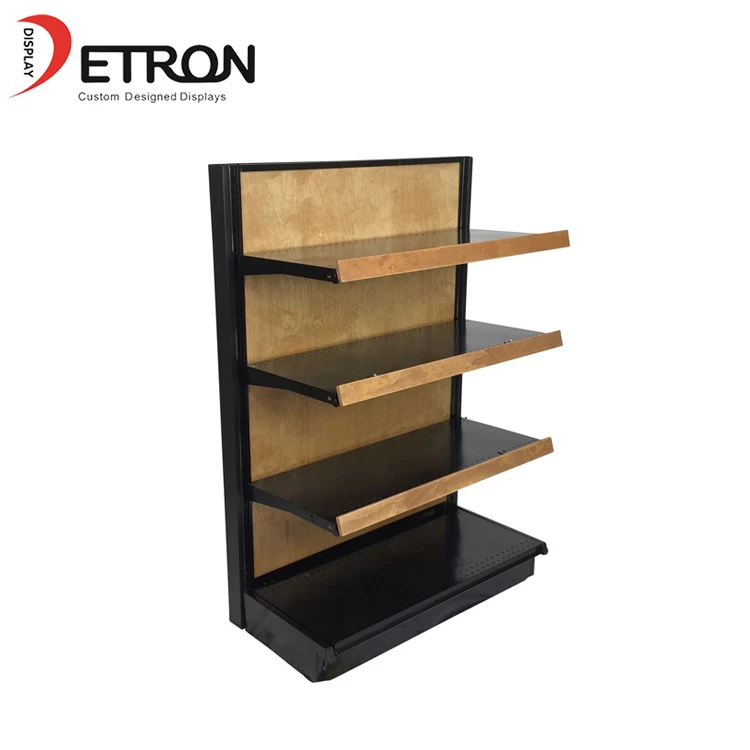 China OEM customized wooden flooring store display fixture for supermarket manufacturer