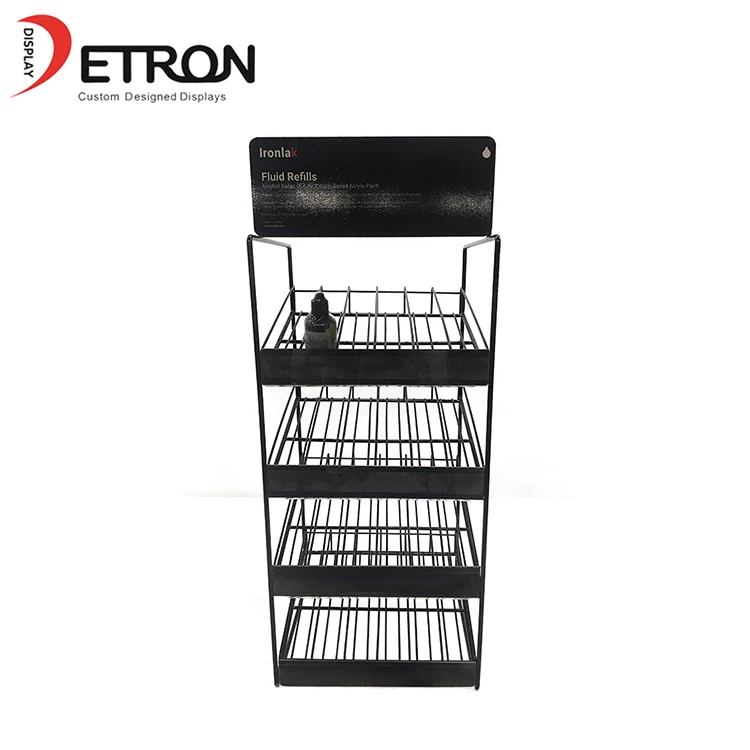 China Retail shop customized OEM countertop metal wire bottle display stand manufacturer
