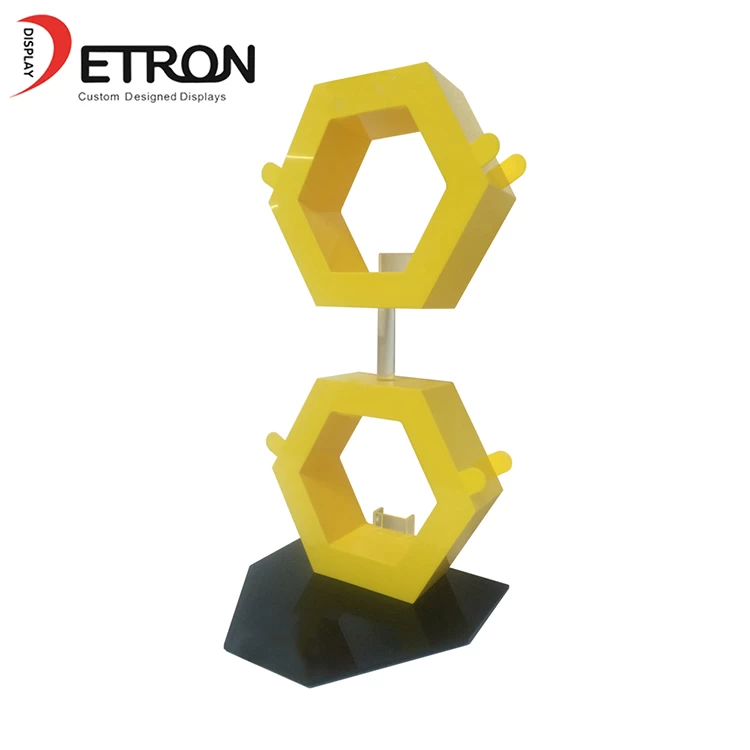 China Shopping Mall Durable OEM 2 Tiers flooring acrylic display shoe stand manufacturer