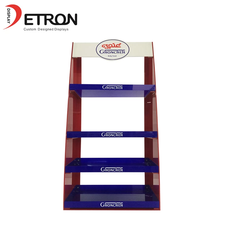 China Supermarket acrylic countertop display stand for baby food manufacturer