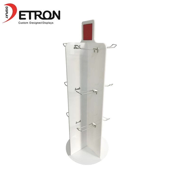 China Supermarket retail product hanging rotating acrylic display stand manufacturer