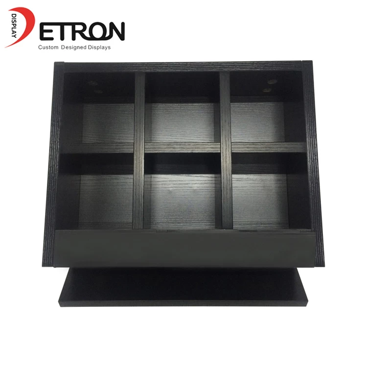 China Wooden customized 6 hole small display stand for chocolate manufacturer