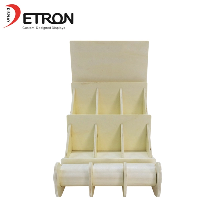 China 2 Tiers wooden small counter display stand for essential oil manufacturer