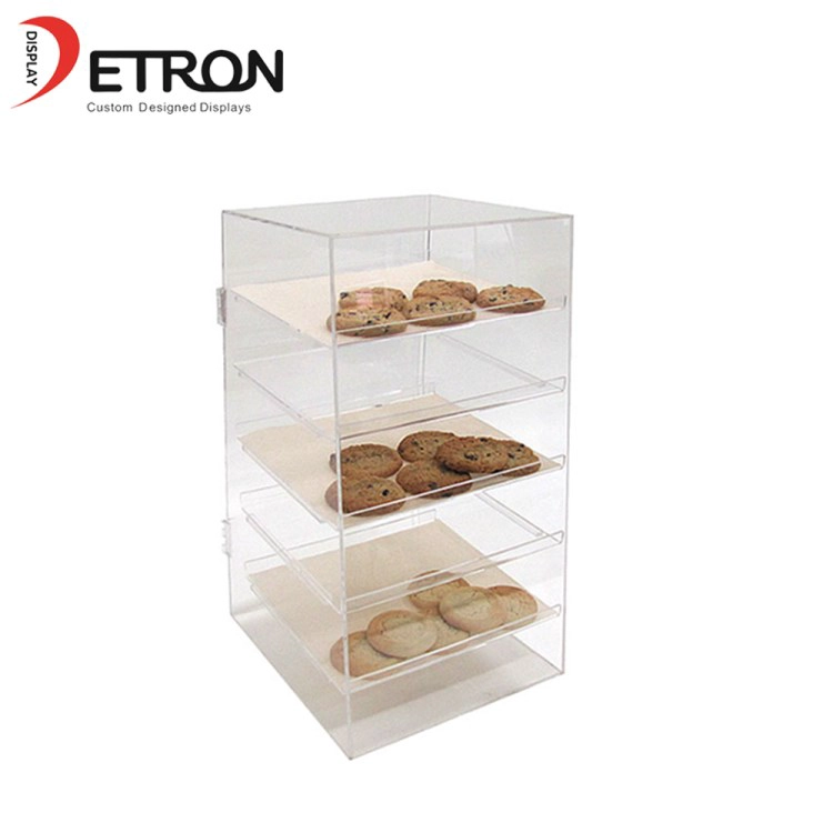 China Acrylic countertop 5 tier cake display box display acrylic bakery cabinet cake display stand china made manufacturer