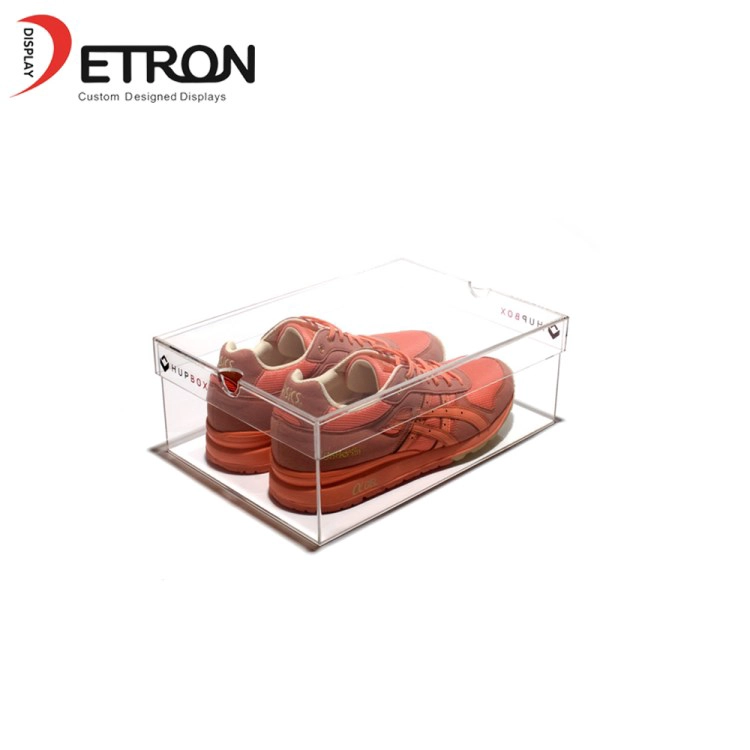 China China machte Acryl klar Schuh Display Box Acryl Schuh Veranstalter Display Hersteller
