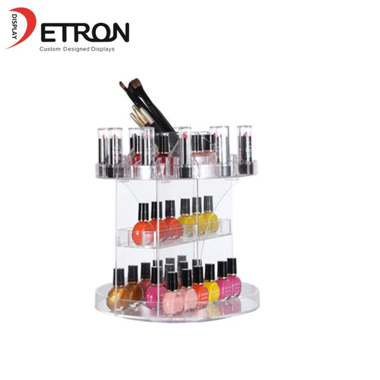 China China stellte Acrylnagellackhalter kosmetischen drehenden Anzeigenorganisator her Hersteller