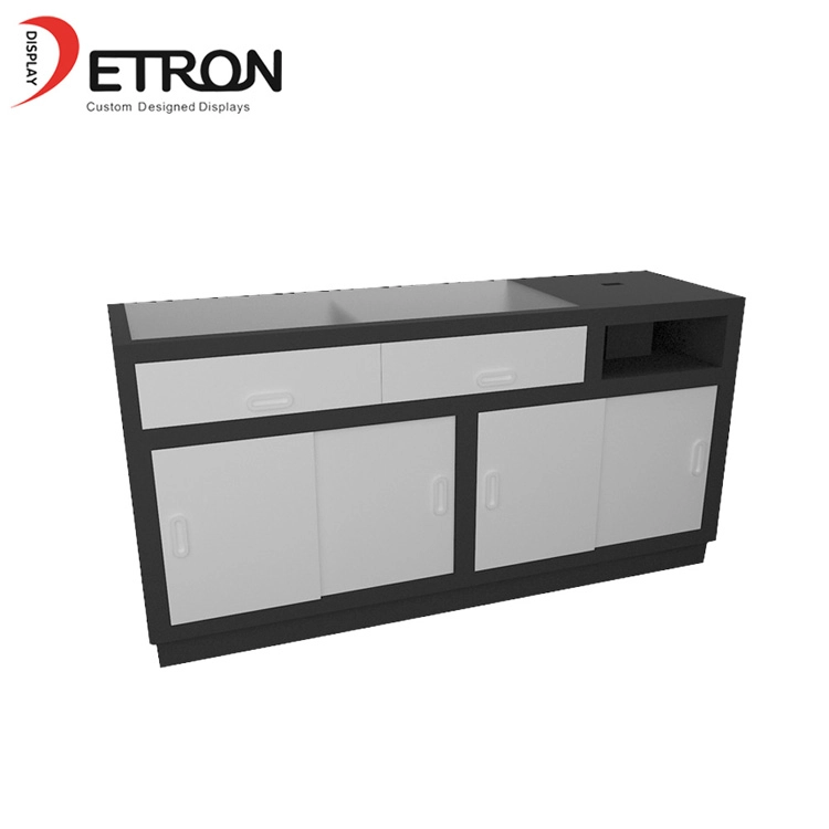 China Customized MDF wooden marker display shelves for retail shop manufacturer