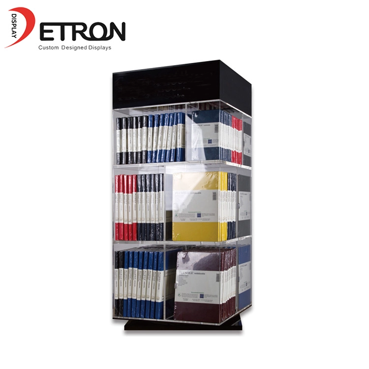 China Customized OEM countertop acrylic rotating display stand for notebook manufacturer