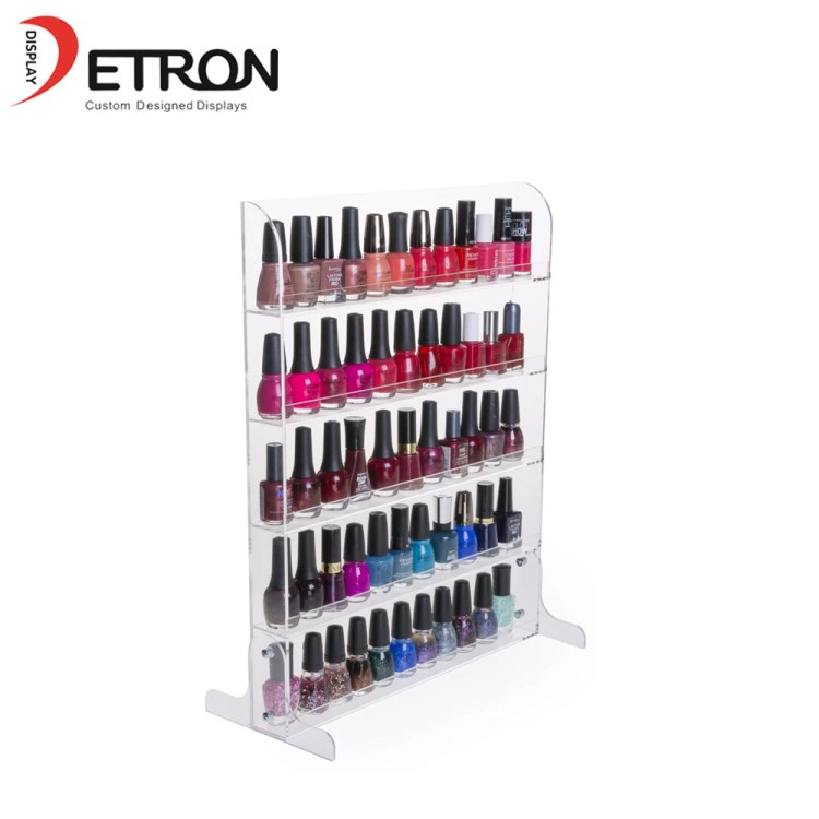 China Fabrik Zoll klar 6 Ebenen Nagellack Arbeitsplatte Acryl Display Nagellack Display Stand Porzellan gemacht Hersteller