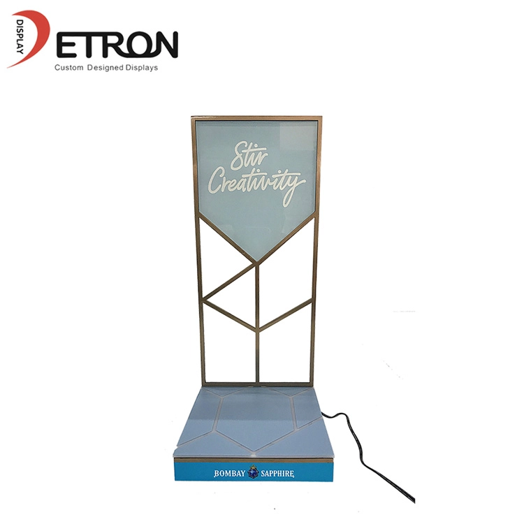 porcelana Soporte de exhibición de acrílico del glorificador de la botella de whisky del logotipo de la impresión del OEM con la luz llevada fabricante