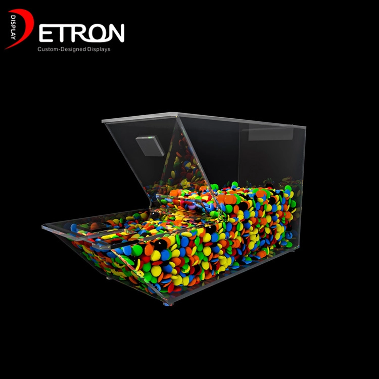 China Supermarket clear acrylic countertop small display stand for candy manufacturer