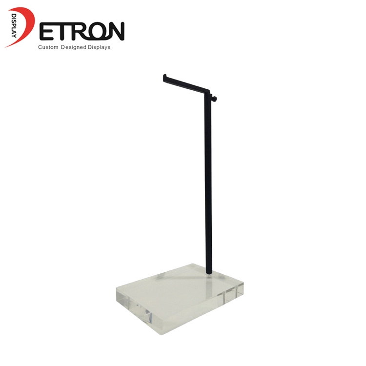 China Wholesale customized acrylic base metal hanging bag small display stand manufacturer