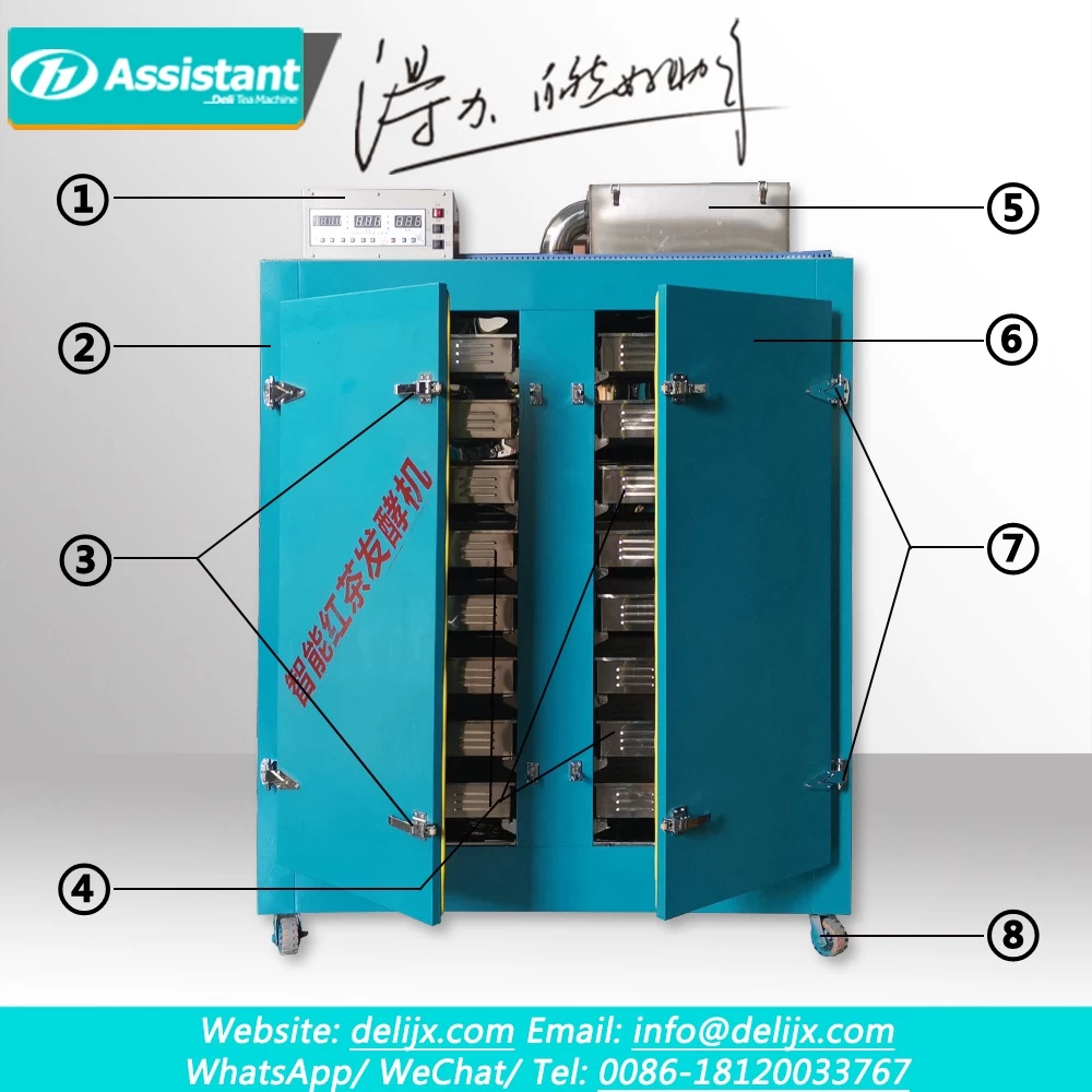 Máquina de procesamiento de fermentación de té de Heaitng eléctrico de control inteligente de 32 bandejas DL-6CFJ-120QB