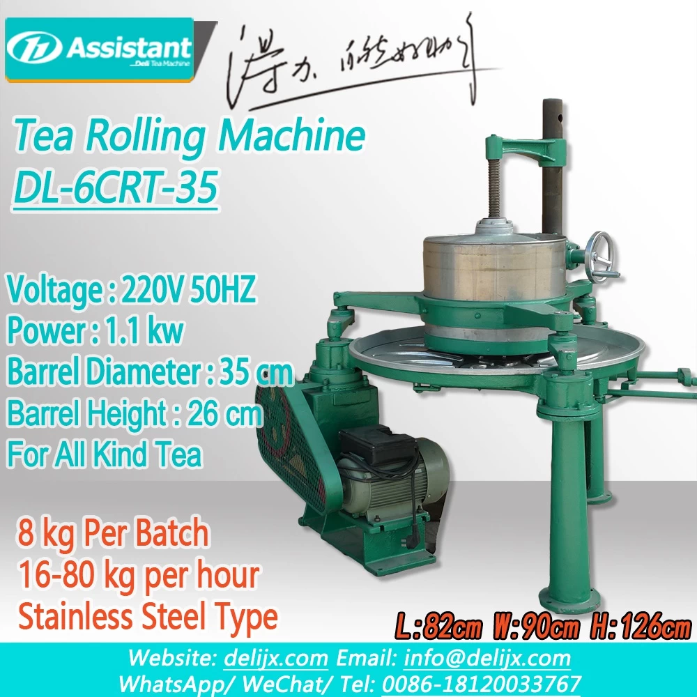 China 35cm Stainless Steel Barrel Small Orthodox Tea Roller Machine DL-6CRT-35 manufacturer