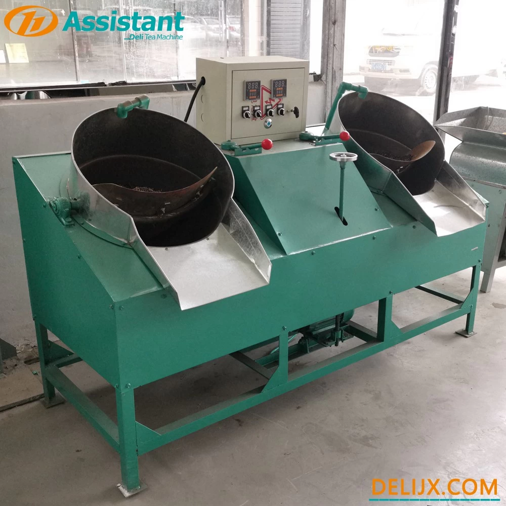 China Double Pan 2 Pot Pearl Type Tea Roast Shaping Machine DL-6CSG-50 manufacturer