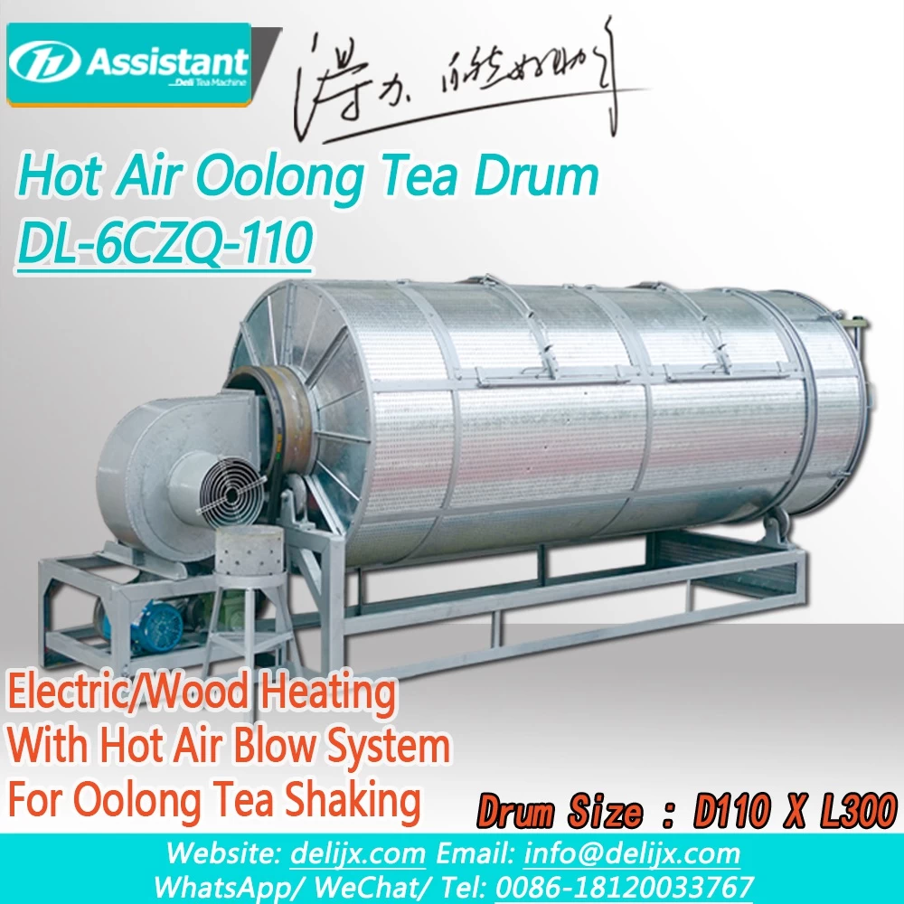 Elektrikli / Taxta İstilikli İsti Hava Oolong Çay Sarsıdan Baraban Maşını DL-6CZQ-110T