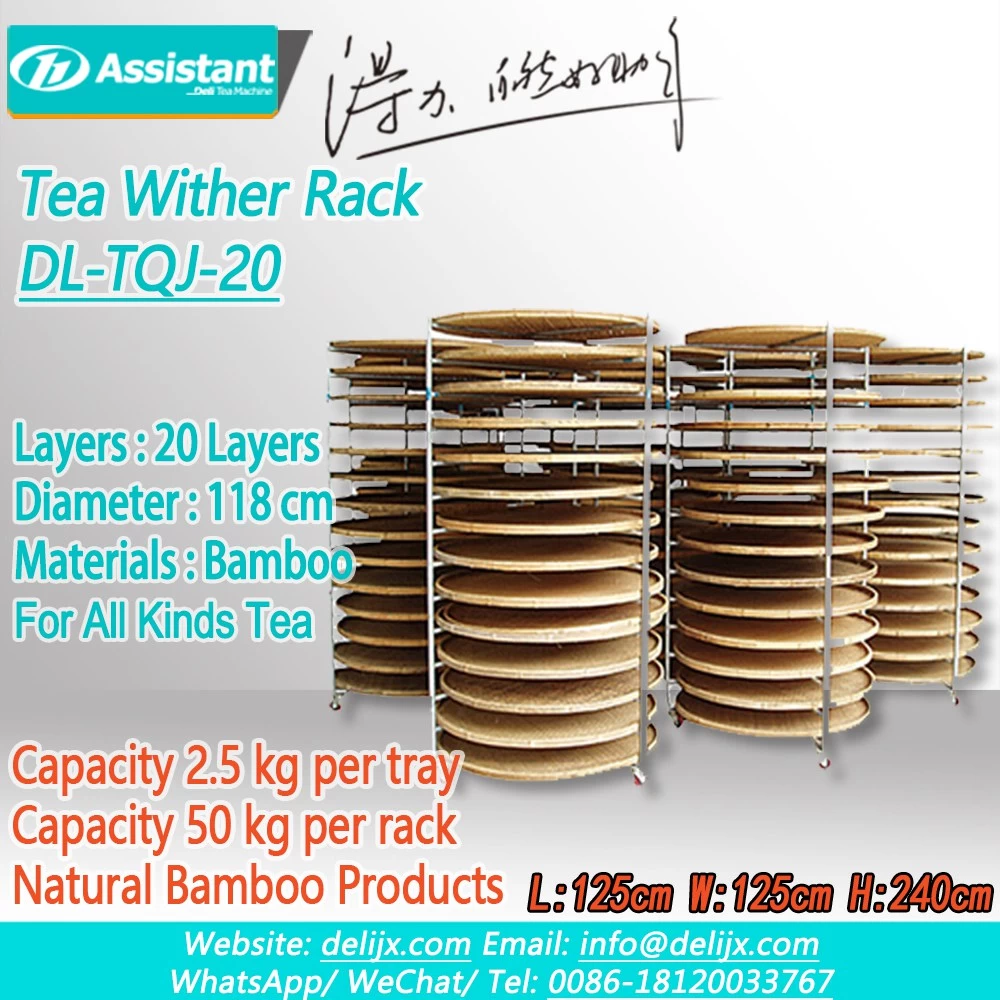 China With 20pcs Bamboo Pallets Tea Natural Wither Rack DL-TQJ-20 manufacturer