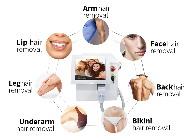 High quality Body hair removal portable machine 808nm big Power diode laser hair removal laser machines 