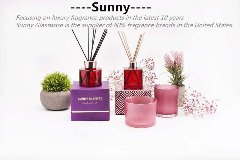 luxury color decoration glass candle jars