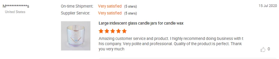 glass candle jars comments