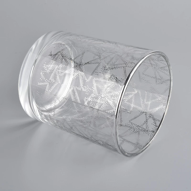 400ml decal around cylinder glass candle jar from Sunny Glassware