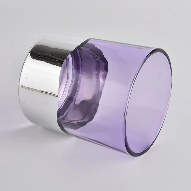 400ml electroplating and spray purple glass candle holder from Sunny Glassware