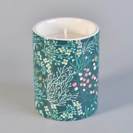 10oz ceramic candle Holder para sa Pasko