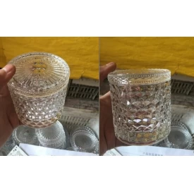 LOW MOQ Glass Candle Jar With Lids