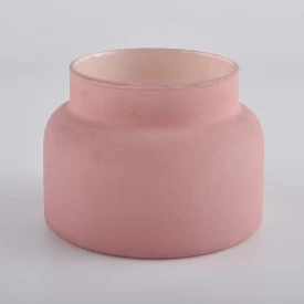 matná růžová barva skleněné svíčky kontejner