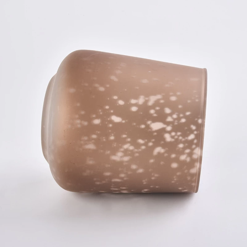 400ml frosted electroplating glass candle holder