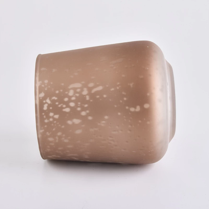 400ml frosted electroplating glass candle holder