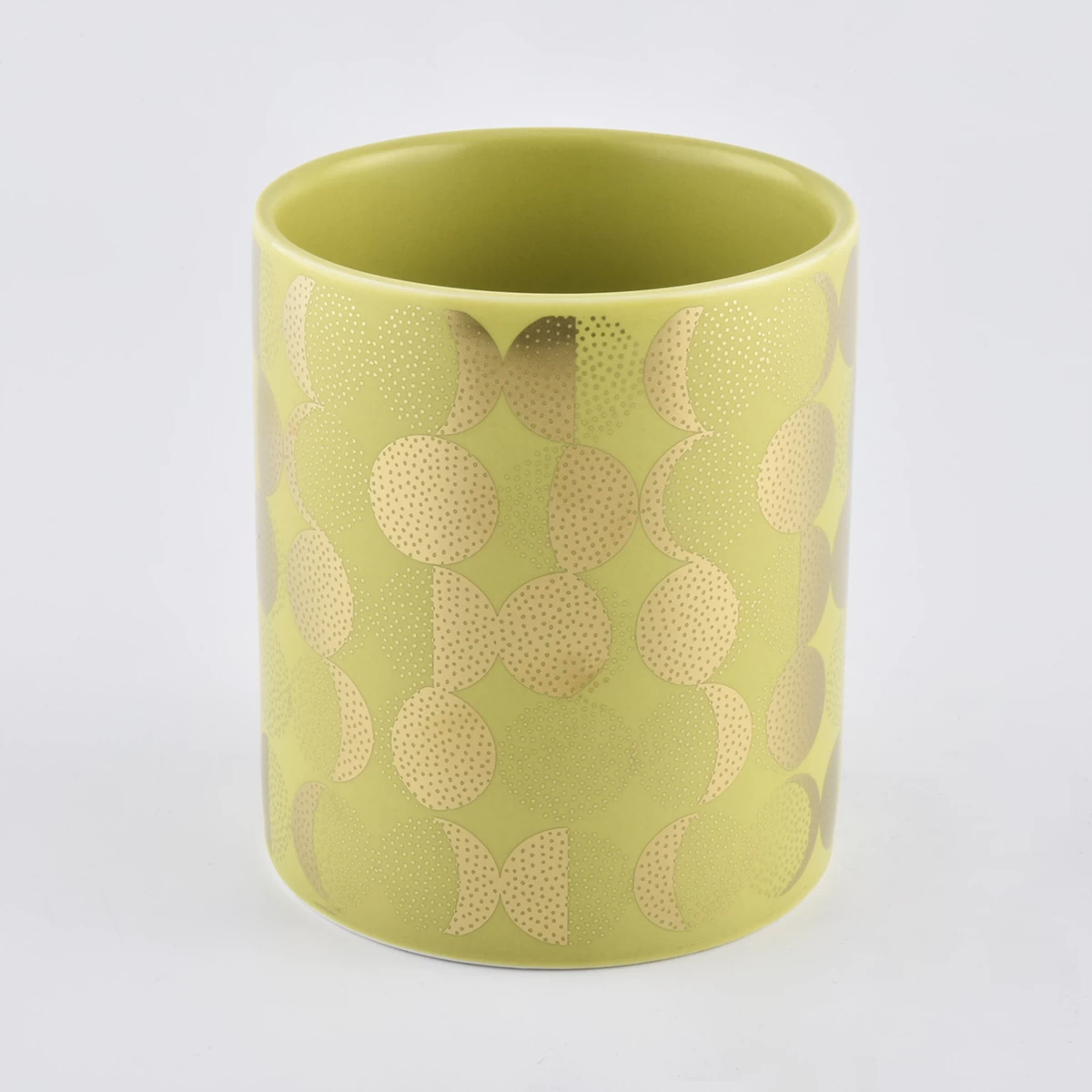 Wholesale Handwork Unique Ceramic Scented Candle Jars With Metal Lids 