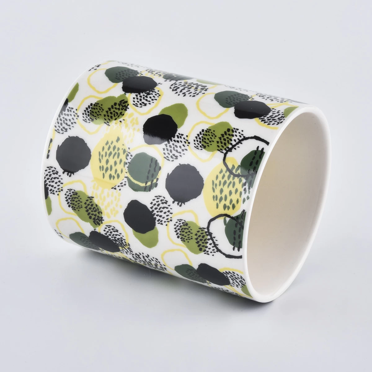 luxury printing ceramic candle jar