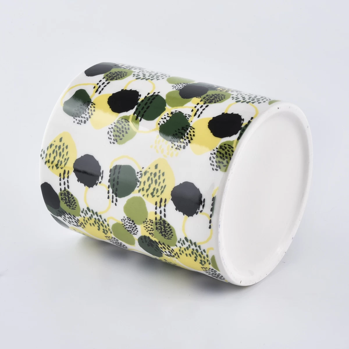 luxury printing ceramic candle jar