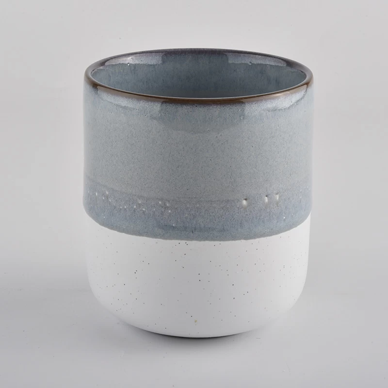 luxury mixed color ceramic candle jar