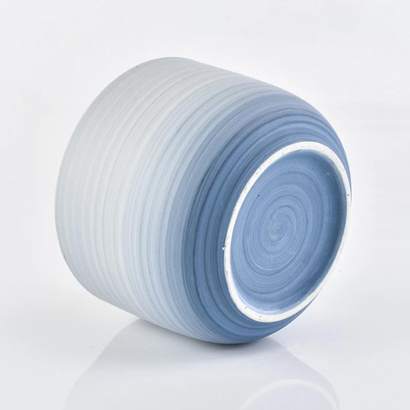 home decor ceramic soy wax blue candle jar