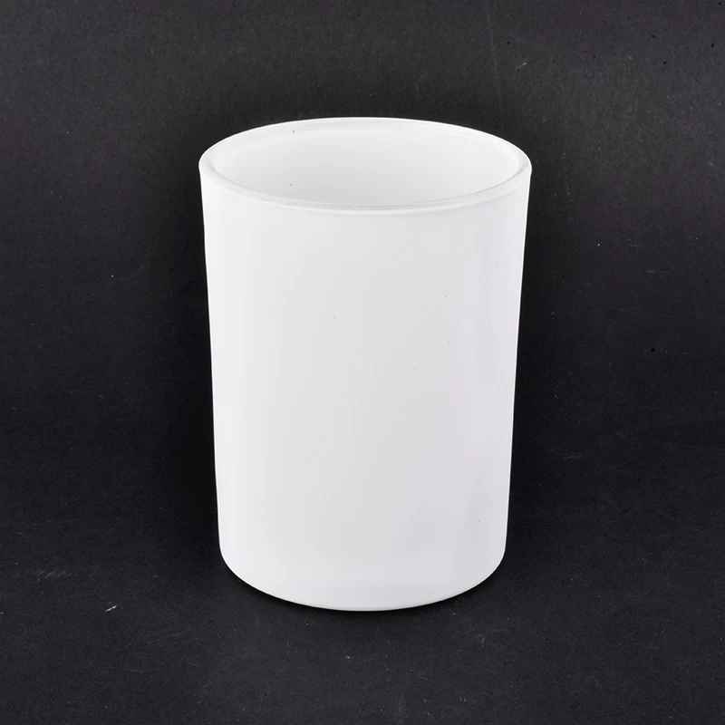 Matte White Glass Candle Jars