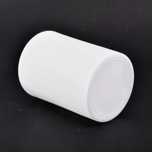 Matte White Glass Candle Jars For Decoration