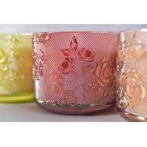 Luxus-Patent-Design-Glaskerzenglas mit Sprühfarbe für Hauptdekoration
