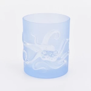 364ML Glaskerzenhalter Elegante Kerzenkerzen Gläser Blau
