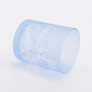 364ML Glaskerzenhalter Elegante Kerzenkerzen Gläser Blau