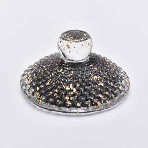 Luxus schwarzes Glas Kerzenglas mit Deckel