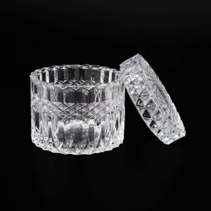 250ML Elegantes Kerzenglas aus Kristallglas mit Deckel für Dekor