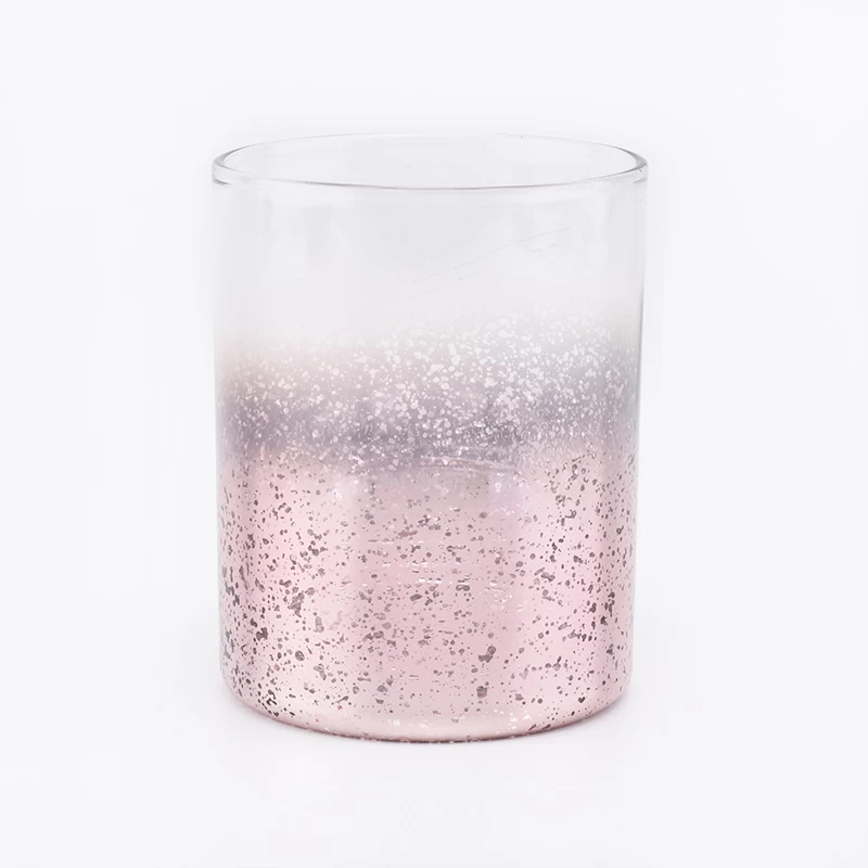 Luxury high end glass candle holder 8oz home decoration pink