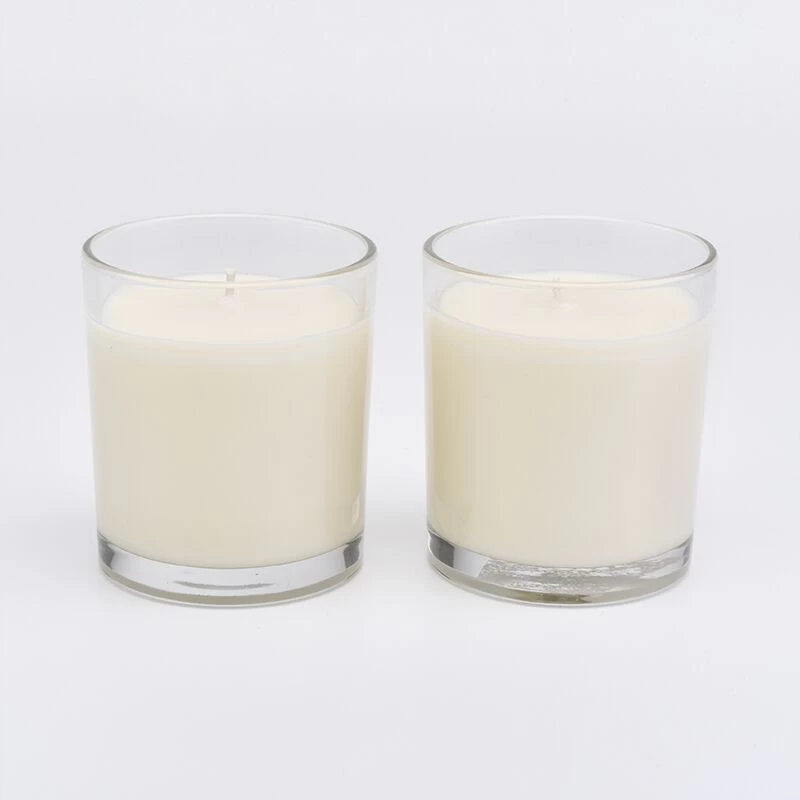 Home decorative crystal glass candle jars with 100% soy wax