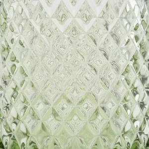 Luxus grünes Glas Kerzenglas mit Deckel Wohnkultur