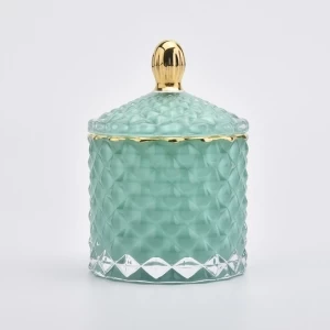 110ml Luxusgrünes Kerzenglas mit Deckel
