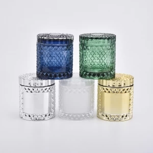 Kerzenhalter aus weißem Glas von Sunny Glassware